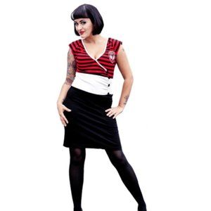 **NWT** Kool Yer Jets Striped Sugarskull Dress - Size Small